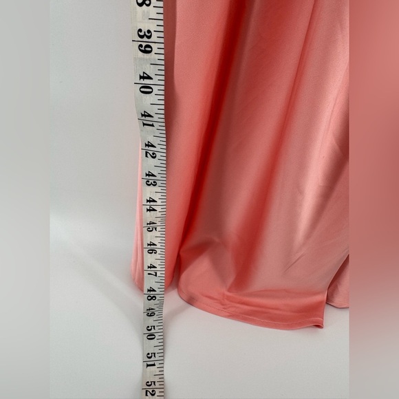 Klesis Pink Midi Satin dress with V-neck open back - Picture 8 of 8